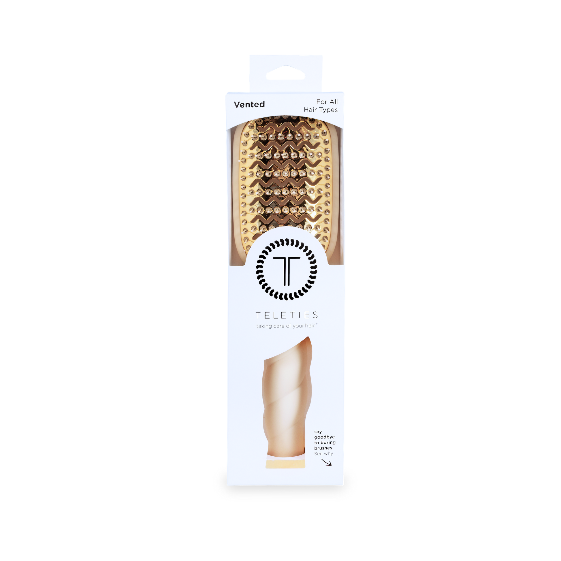 teleties tan vented hair brush all hair types