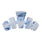 Blue and white marbled hair clip for your hair on a white background